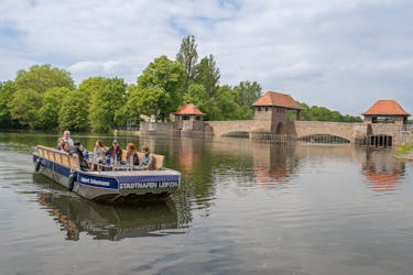 Motorboat tour at Lindenau harbor Leipzig